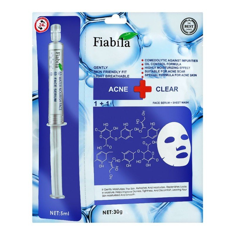 Fiabila Acne + Clear Face Serum + Sheet Mask